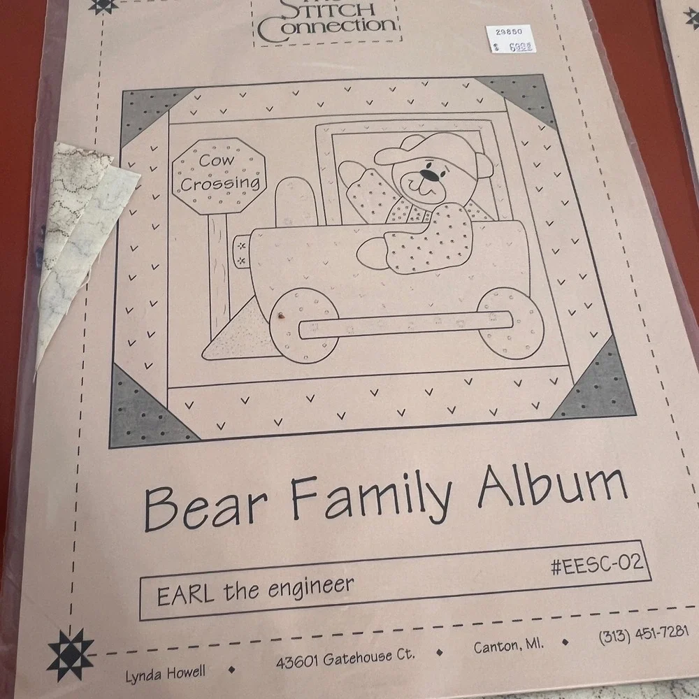 The Stitch Connection Bear‎ Family Album Quilt Patterns Earl Gus Fabric Kits 2pk